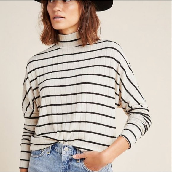 Anthropologie Fiona Hacci‎ Tunic Striped Top Size S - Picture 1 of 7
